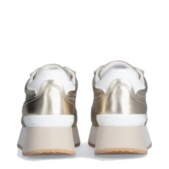 Sneakers Platform LIU JO Dreamy 11 in Pelle Laminata e Traforata Light Gold