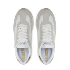 Sneakers Platform LIU JO Dreamy 02 in Suede e Mesh con Logo Glitter Purity Light Gold