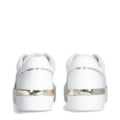 Sneakers Platform LIU JO Silvia 906 Bianche con Inserto Glitter Oro