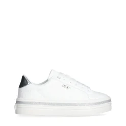 Sneakers Platform LIU JO Up 910 Bianche con Logo Embossed