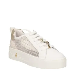 Sneakers Platform PATRIZIA PEPE Girl linea Flyplanet in Pelle e Tessuto Bianco