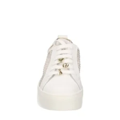 Sneakers Platform PATRIZIA PEPE Girl linea Flyplanet in Pelle e Tessuto Bianco