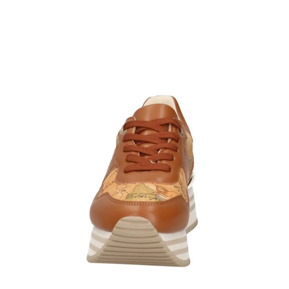 Sneakers Running 1A Classe Alviero Martini Color Cuoio e Inserti Geo Beige 2157
