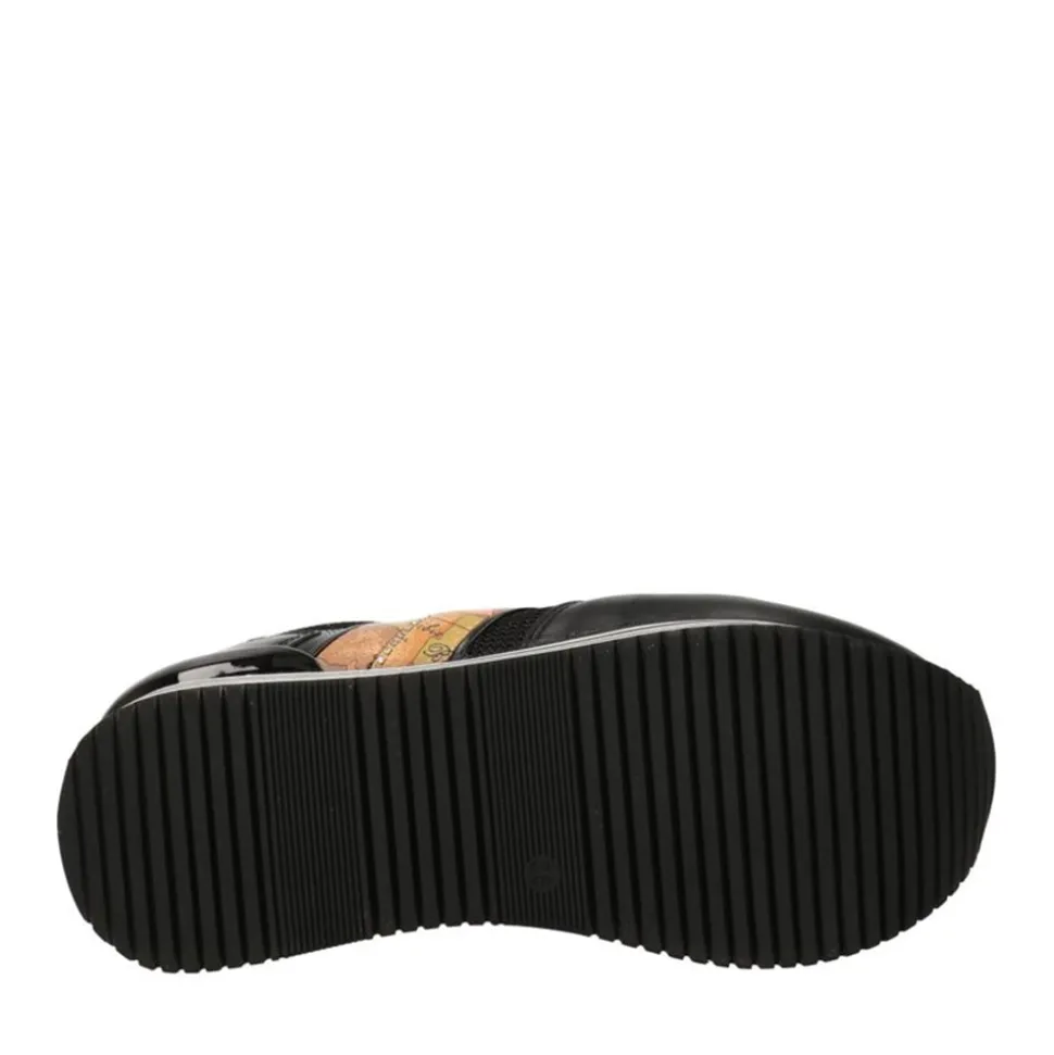 Sneakers Running 1A Classe Alviero Martini in Mesh Nero e Inserti Geo Beige 2159