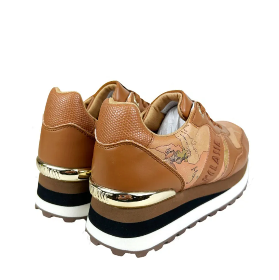 Sneakers Running 1A Classe Alviero Martini color Cuoio con Inserti Geo Beige 2012