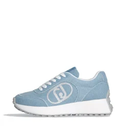 Sneakers Running Donna LIU JO Lolo 18 in Denim con Logo Glitter