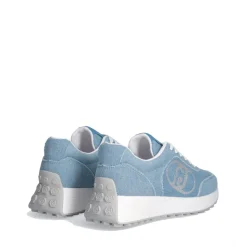 Sneakers Running Donna LIU JO Lolo 18 in Denim con Logo Glitter
