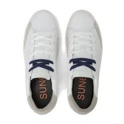 Sneakers Uomo Sun68 Street Leather in Pelle Bianca