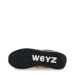 Sneakers Uomo W6YZ Jet-M. in Tessuto Tecnico e Suede colore Taupe Dark Grey e Orange