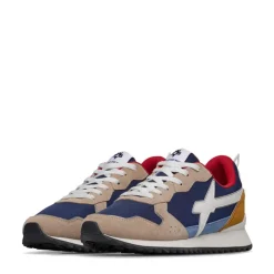 Sneakers Uomo W6YZ Jet-M. in Tessuto Tecnico e Suede colore Beige Navy e Stone