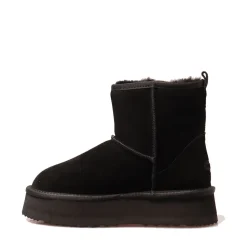 Stivaletti Imbottiti Midi Platform S by MASSIMO SANTINI linea Polly in Velour Nero