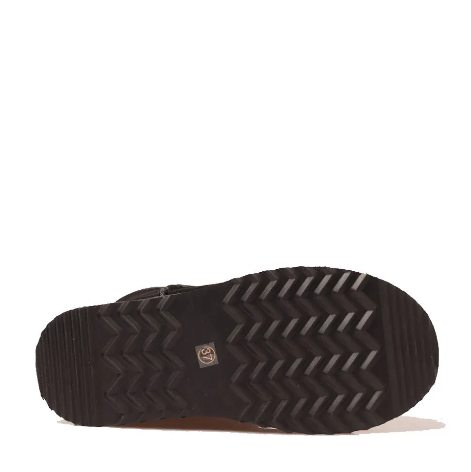 Stivaletti Imbottiti Midi Platform S by MASSIMO SANTINI linea Polly in Velour Nero