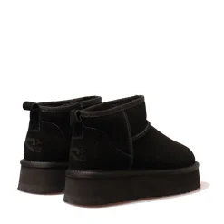 Stivaletti Imbottiti Platform S by MASSIMO SANTINI linea Pamila in Velour Nero