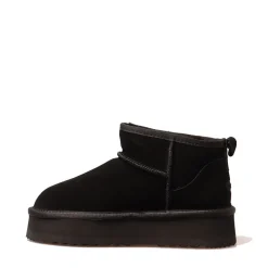 Stivaletti Imbottiti Platform S by MASSIMO SANTINI linea Pamila in Velour Nero