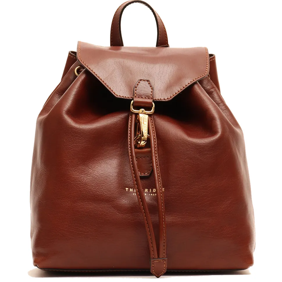 Zaino Donna con Pattina THE BRIDGE in Pelle Marrone linea Basic