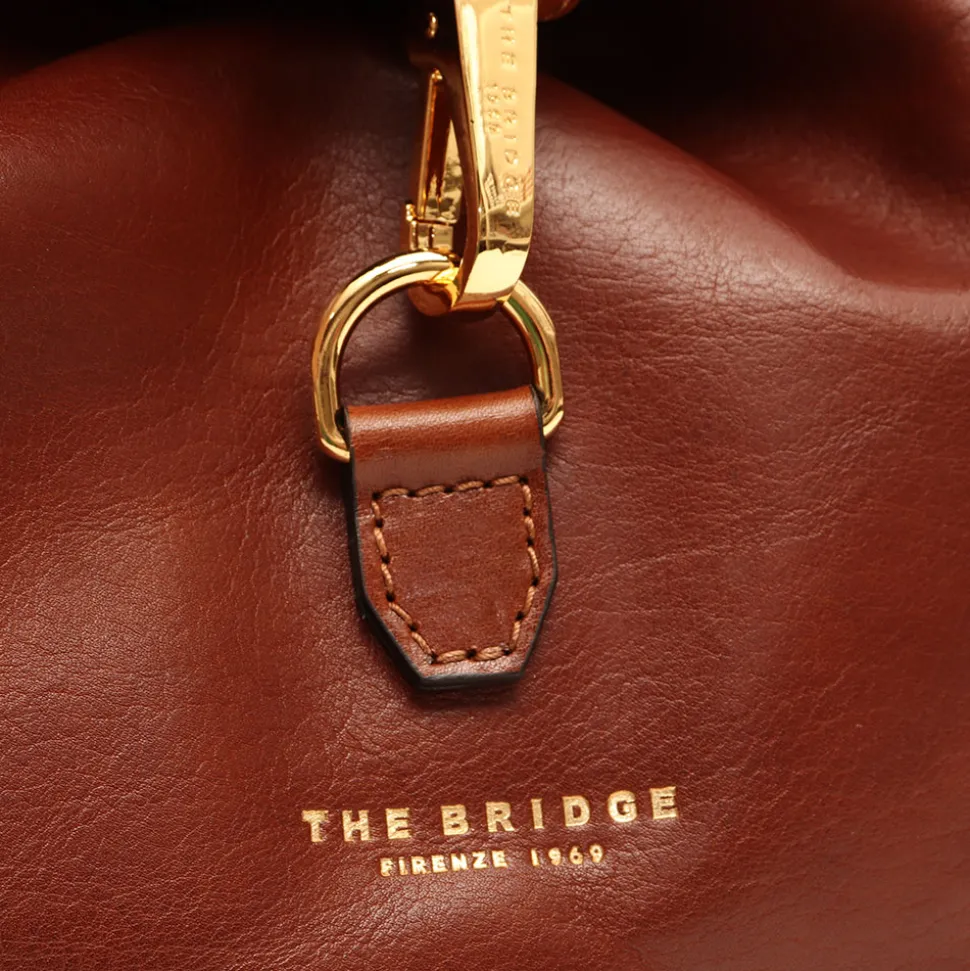Zaino Donna con Pattina THE BRIDGE in Pelle Marrone linea Basic