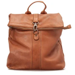 Zaino Donna GIANNI CONTI in Pelle Liscia color Cognac con Pattina