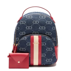 Zaino Donna LIU JO in Denim Jacquard colore Blue Denim