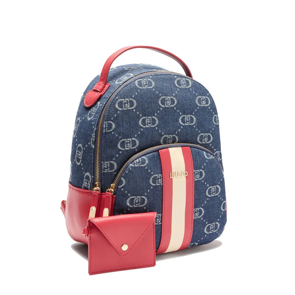 Zaino Donna LIU JO in Denim Jacquard colore Blue Denim