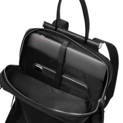 Zaino Donna PIQUADRO Porta Computer in Pelle e Tessuto Nero Linea Circle - CA4576W92T