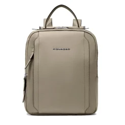Zaino Donna Porta iPad PIQUADRO linea Circle in Pelle e Tessuto Beige- CA5566W92T