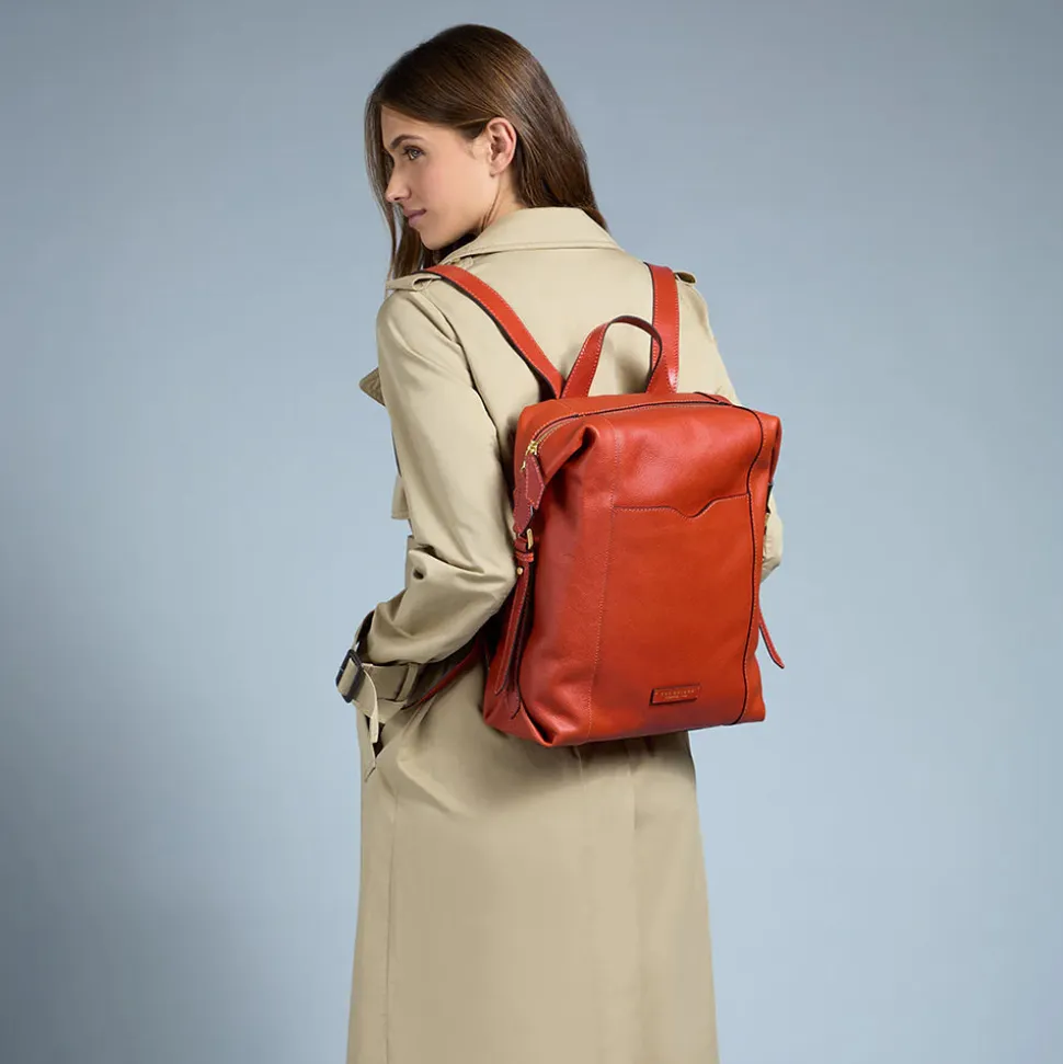 Zaino Donna THE BRIDGE linea Gemma in Pelle Marrone
