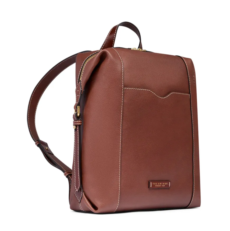 Zaino Donna THE BRIDGE linea Gemma in Pelle Marrone