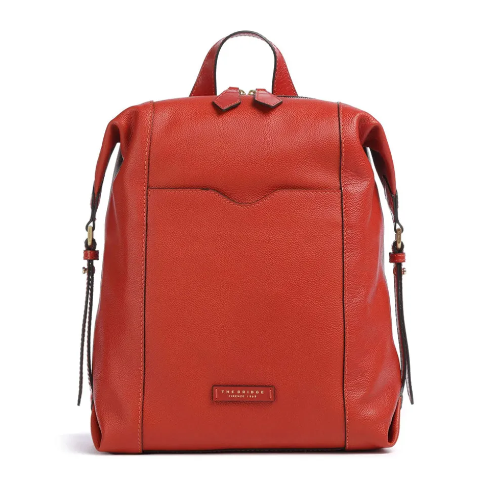 Zaino Donna THE BRIDGE linea Gemma in Pelle Arancio Bruciato