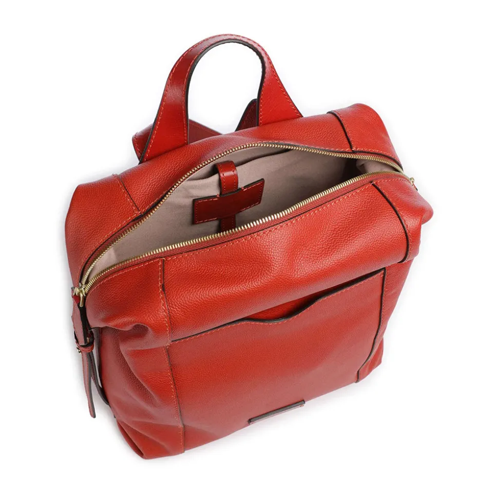 Zaino Donna THE BRIDGE linea Gemma in Pelle Arancio Bruciato