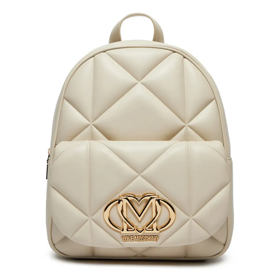 Zaino Donna Trapuntato LOVE MOSCHINO linea Embossed Avorio