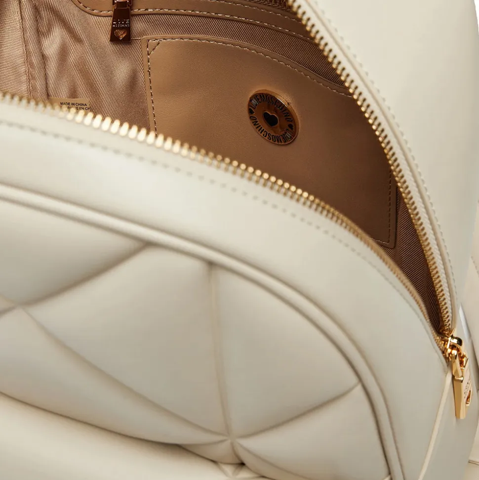 Zaino Donna Trapuntato LOVE MOSCHINO linea Embossed Avorio