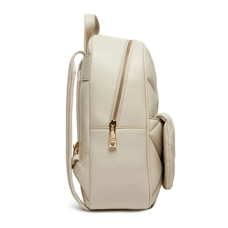 Zaino Donna Trapuntato LOVE MOSCHINO linea Embossed Avorio