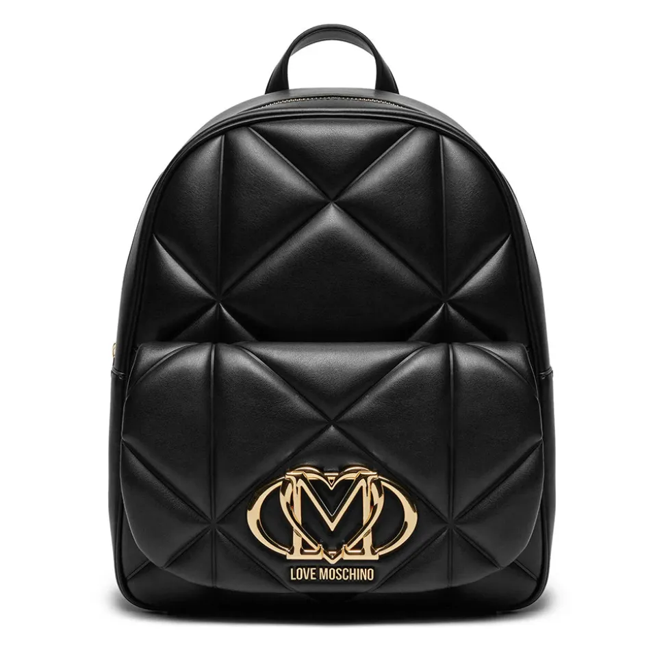Zaino Donna Trapuntato LOVE MOSCHINO linea Embossed Nero